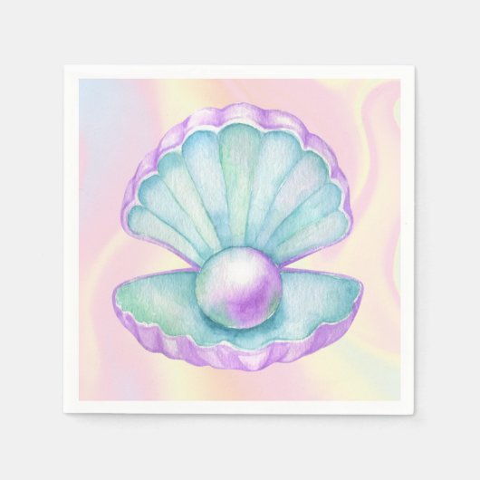 Meerjungfrau zum Geburtstag Serviette (Vorderseite)