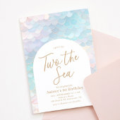 Meerjungfrau Zwei Meeres 2. Geburtstag Party Einladung