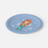 Meerjungfraublasen im sommerlichen Party Pappteller (Schrägansicht)