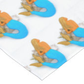 Meerjungfrauen aus blauem Schwanz Tischdecke (Schrägansicht)