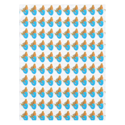 Meerjungfrauen aus blauem Schwanz Tischdecke (Vorderseite)