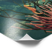 Meerjungfrauen bei Schildkrötenfedern Fotodruck (Ecke)