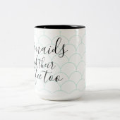 Meerjungfrauen benötigen Fischskala-Türkis Tee des Zweifarbige Tasse (Mittel)