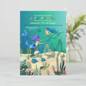 Meerjungfrauen Einladung (Stehend Vorderseite)