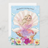 Meerjungfrauen Einladung (Vorne/Hinten)