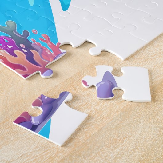 Meerjungfrauen, Fische, die im Wasser personalisie Puzzle (Seite)