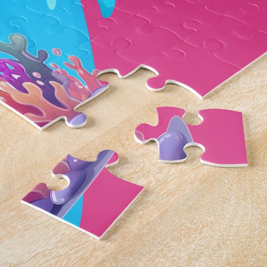 Meerjungfrauen, Fische, die im Wasser personalisie Puzzle (Seite)