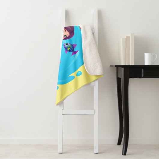 Meerjungfrauen, Fische, die im Wasser personalisie Sherpadecke (Beispiel)