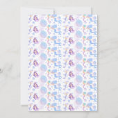 Meerjungfrauen Geburtstagspartei von Meerjungfrau Einladung (Rückseite)