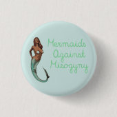 Meerjungfrauen gegen Frauenhaß (Version 1) Button (Vorderseite)