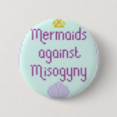 Meerjungfrauen gegen Misandry Button (Vorderseite)