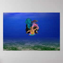 Meerjungfrauen helfen den Hummern. Poster