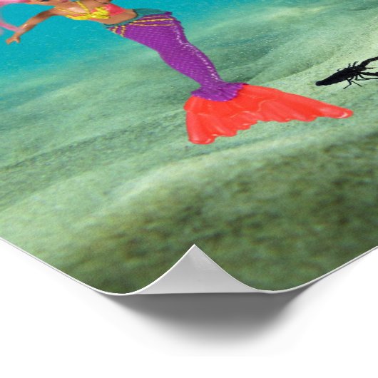 Meerjungfrauen helfen den Hummern. Poster (Ecke)