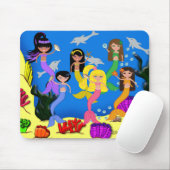 Meerjungfrauen mit Delphinen Mousepad (Mit Mouse)