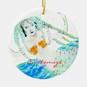 Meerjungfrauen mit Dreadlocks Thunder_Cove Keramik Ornament