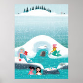 Meerjungfrauen mit einem Picknick mit Siegel und B Poster (Vorne)