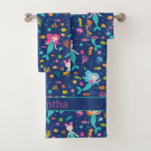 Meerjungfrauen Personalisiert Badhandtuch Set (Insitu)