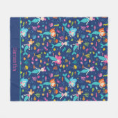 Meerjungfrauen Personalisiert Fleecedecke (Vorderseite (Horizontal))