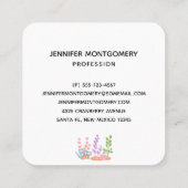 Meerjungfrauen & Quallen Unterwasserkletterplatz Quadratische Visitenkarte (Rückseite)