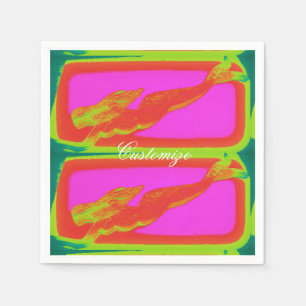 Meerjungfrauen rosa serviette