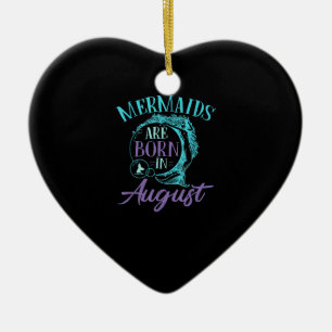 Meerjungfrauen sind im August zum Geburtstag Gebor Keramik Ornament