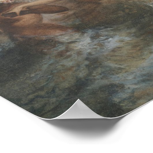 Meerjungfrauen tanzen Vintage Kunst Poster (Ecke)