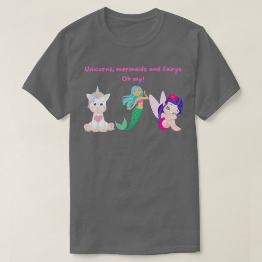 Meerjungfrauen und Fairys T-Shirt (Design vorne)