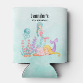 Meerjungfrauen und Quallen unter dem Meeresgrund Dosenkühler (Rückseite)