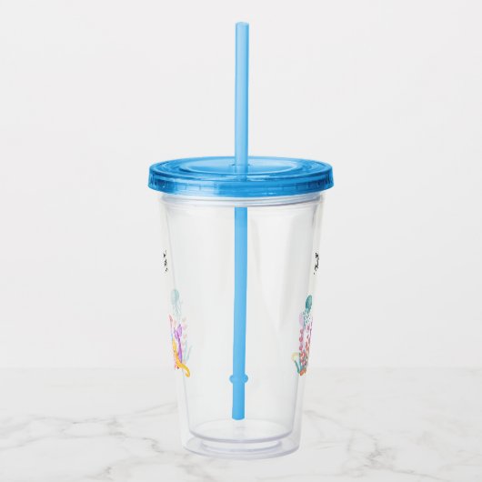 Meerjungfrauen und Quallen Unterwasserfarbe Acryltrinkbecher (Rechts)
