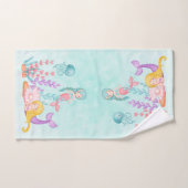 Meerjungfrauen und Quallen Unterwasserfarbe Badhandtuch Set (Handtuch)