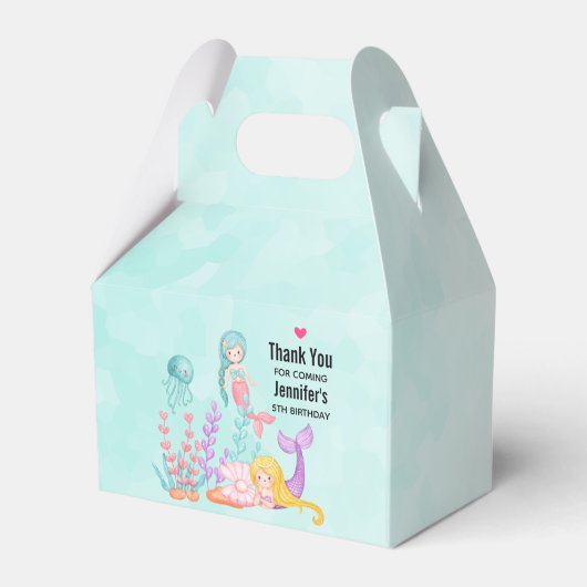 Meerjungfrauen und Quallen Unterwasserfarbe Geschenkschachtel (Vorderseite)