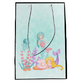 Meerjungfrauen und Quallen Unterwasserfarbe Medi Mittlere Geschenktüte (Vorderseite)