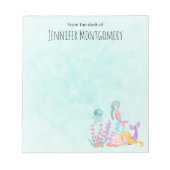 Meerjungfrauen und Quallen Unterwasserfarbe Notizblock (Vorderseite)