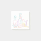 Meerjungfrauen und Quallen Unterwasserfarbe Post-it Klebezettel (Vorderseite)