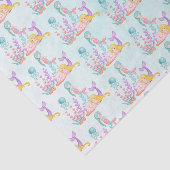 Meerjungfrauen und Quallen Unterwasserfarbe Seidenpapier (Ausschnitt)