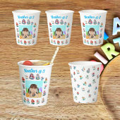 Meerjungfrauen unter dem Kindergeburtstag des Foto Pappbecher