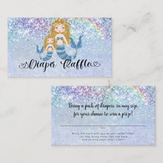 Meerjungfrauen unter der Blauen Blondine Begleitkarte (Vorne/Hinten)