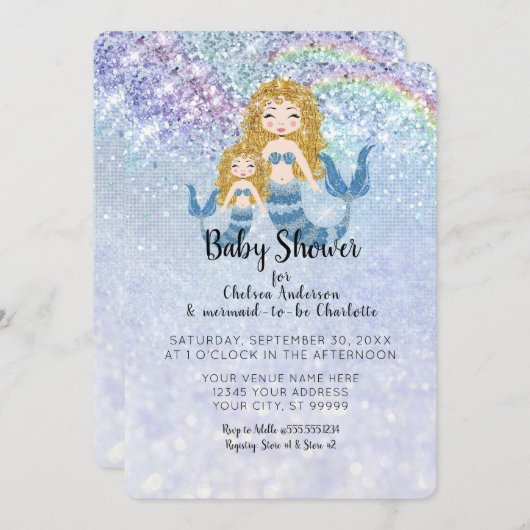 Meerjungfrauen unter der Blondine Einladung (Vorne/Hinten)