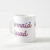 Meerjungfrauenkammer in Regenbogenfarben Kaffeetasse (Vorderseite Links)