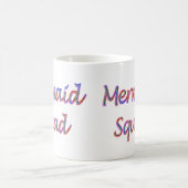 Meerjungfrauenkammer in Regenbogenfarben Kaffeetasse (Mittel)
