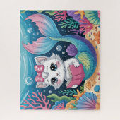 Meerjungfrauenkatze Puzzle (Vertikal)