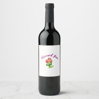 Meerjungfrauensaft Weinetikett
