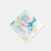 Meerjungfrauenschwanz Glitter Splish Splash Geburt Serviette (Ecke)