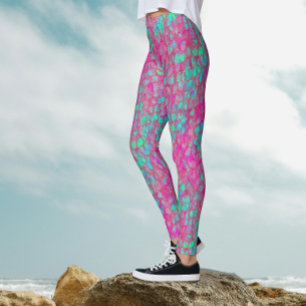 Meerjungfrauenschwanz Türkis Rosa Fischschuppen Mu Leggings