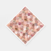 Meerjungfrauenskala Rosa Rose Glitzer Rosa Funkeln Serviette (Ecke)