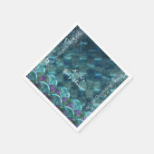 Meerjungfrauenskales unter der Geburtstagspartei d Serviette (Ecke)