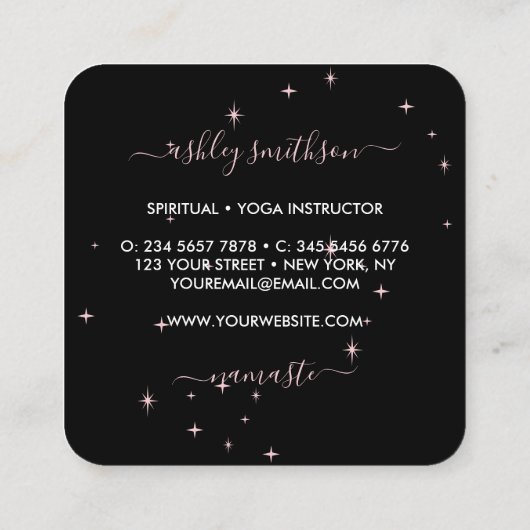 Meerjungfrauensterne Quadratische Visitenkarte (Rückseite)