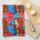 Meerjungfrauhandtuch Geschirrtuch (Viertel Falte)