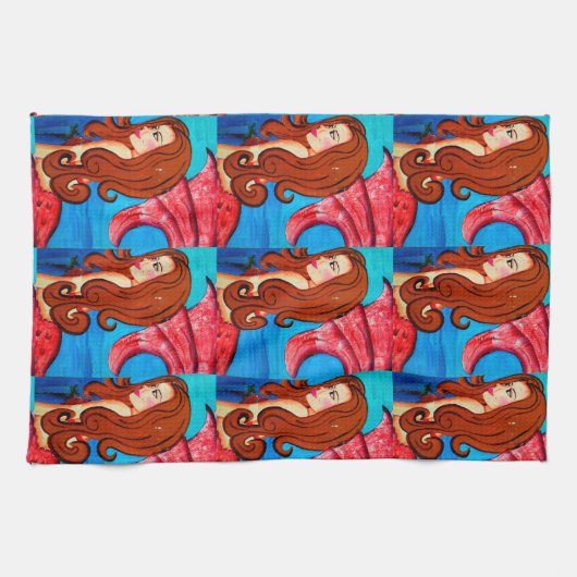 Meerjungfrauhandtuch Geschirrtuch (Horizontal)
