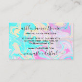 Meerjungfraumond Geigenbaum ombre aquamarin rosa Visitenkarte (Rückseite)